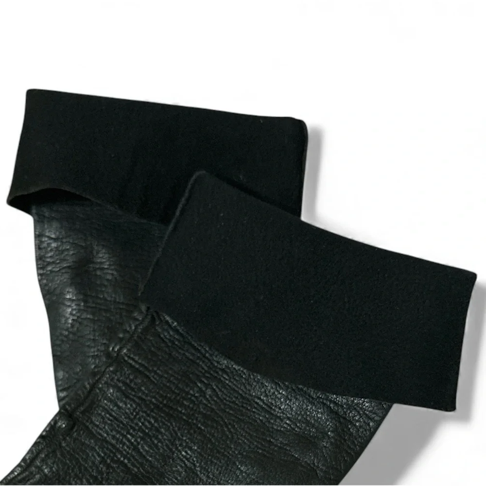 Black Leather Gloves Fits EXTRA SLIM SMALL HANDS. Gorpcore Accessories XS